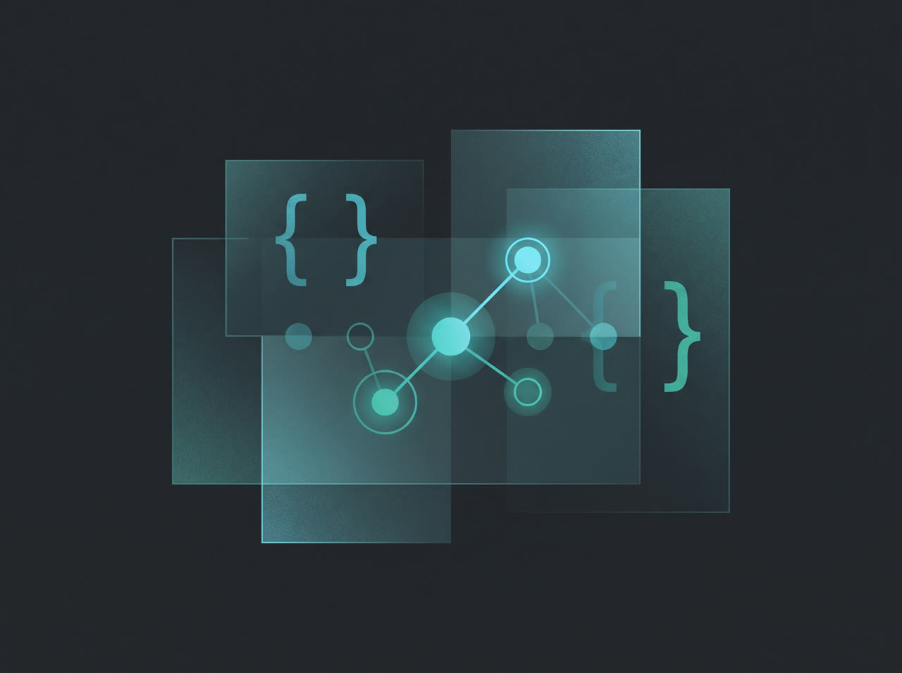 Ilustração editorial de interfaces conectadas e plataforma digital em tons teal