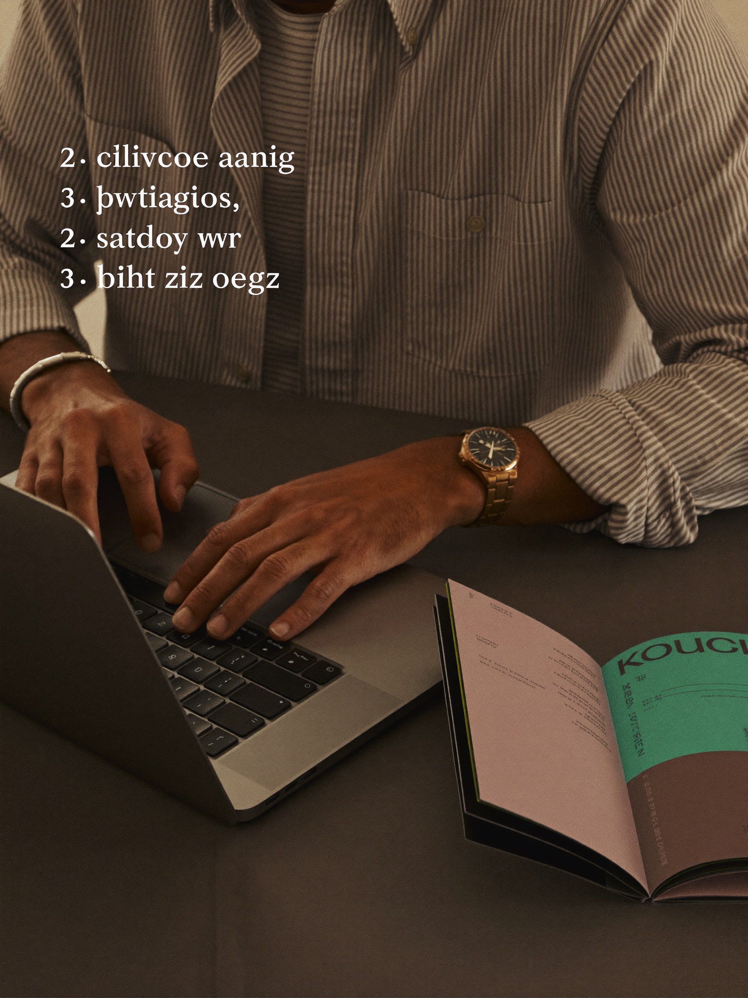 Profissional planejando conteúdo para redes sociais em tablet